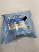L'Oreal Paris IDEAL CLEAN Gentle Cleansing Makeup Removing Towelettes 25 Cloths