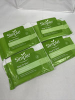 (4)  Simple Kind ToSkin Cleansing Facial Wipes Makeup Remover - 7 wipes