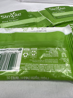 (4)  Simple Kind ToSkin Cleansing Facial Wipes Makeup Remover - 7 wipes