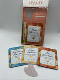 SpaLife Mindful Meditation Skincare Gift Set Facial Sheet Masks + Rose Quartz