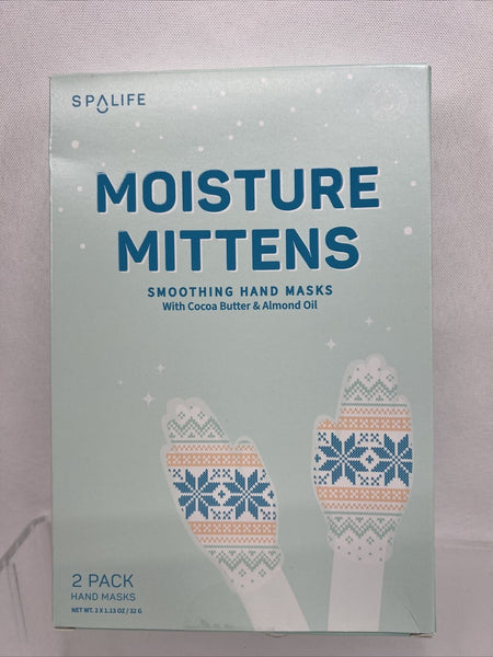 SpaLife Moisture Mittens Smoothing Hand Masks 2 Pairs Gift Set  COMBINE SHIP