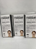 (3) masque bar Luminizing Charcoal Nose Strip Peel Off  Moisturize Face 6 each