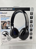 Soundlogic XT Wireless Bluetooth HeadPhones With MIC Black Foldable On Ear