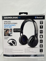 Soundlogic XT Wireless Bluetooth HeadPhones With MIC Black Foldable On Ear