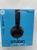 JLAB Black Wired STUDIO on Ear Headphones Cloud Foam, Sound & Comfort SEALED New