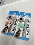 (2) Teal I-fan Portable Mini Breeze Fan  Cell Phone Compatible iphone Festival