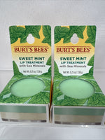 (5) Burt's Bees Sweet mint Lip Treatment Balm Conditioner Sea Minerals 0.25 oz