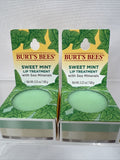 (5) Burt's Bees Sweet mint Lip Treatment Balm Conditioner Sea Minerals 0.25 oz