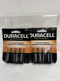 (2) Duracell AA Rechargeable NiMH Batteries (2500 mAh, DX1500) 4 Pack Imperfect