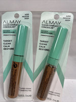 (2) 400 Medium Deep Almay Clear Complexion Concealer Salicylic Acid COMBINESHIP