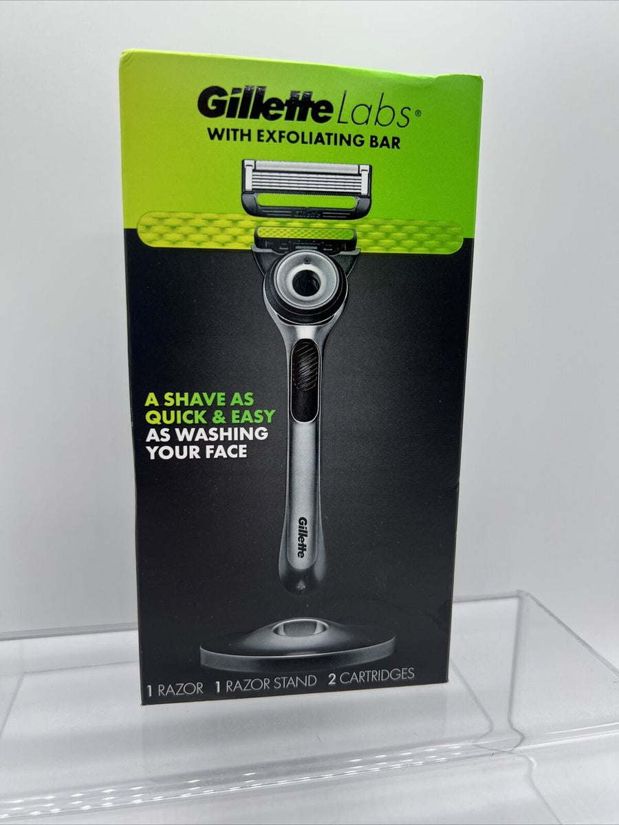 (2) Gillette Labs Exfoliating Bar Razor 1 Razor Magnetic Stand + 2 Car ...