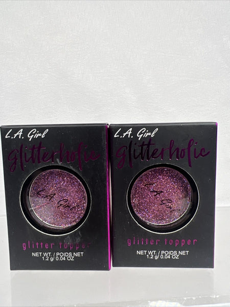 (2) LA Girl Frenzy Glitterholic Glitter Topper Pink Purple 0.04 Ounce