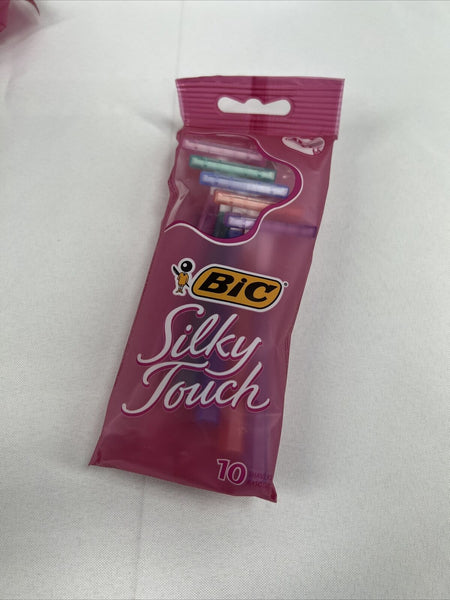 BIC 2 Blade Silky Touch Disposable Razor Pack 10 Count COMBINE SHIPPING & SAVE!!