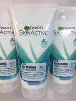 (7) Garnier SkinActive Refreshing Creme Cleanser W/Aloe Juice Face Wash so 6.7oz