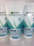 (7) Garnier SkinActive Refreshing Creme Cleanser W/Aloe Juice Face Wash so 6.7oz