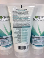 (7) Garnier SkinActive Refreshing Creme Cleanser W/Aloe Juice Face Wash so 6.7oz