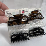 (2) Scunci 3pc Jaw Clips Claw Grip Small Medium Hair Accessory 16111 COMBINESHIP