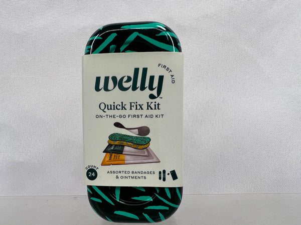 Welly Quick Fix Kit On the Go First Aid Kit Green Assorted Bandages Ointments