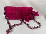 Kate Laundry Pink Purse Clutch chain Shoulder Strap Magnet Closure