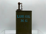 Vintage Lube Oil MG Military Can with Brass Lid WW tin