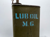 Vintage Lube Oil MG Military Can with Brass Lid WW tin