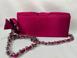 Kate Laundry Pink Purse Clutch chain Shoulder Strap Magnet Closure