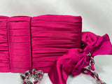 Kate Laundry Pink Purse Clutch chain Shoulder Strap Magnet Closure