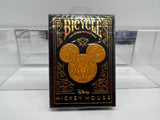 NEW SEALED Bicycle Disney Mickey Mouse print Black and Gold Playing Cards