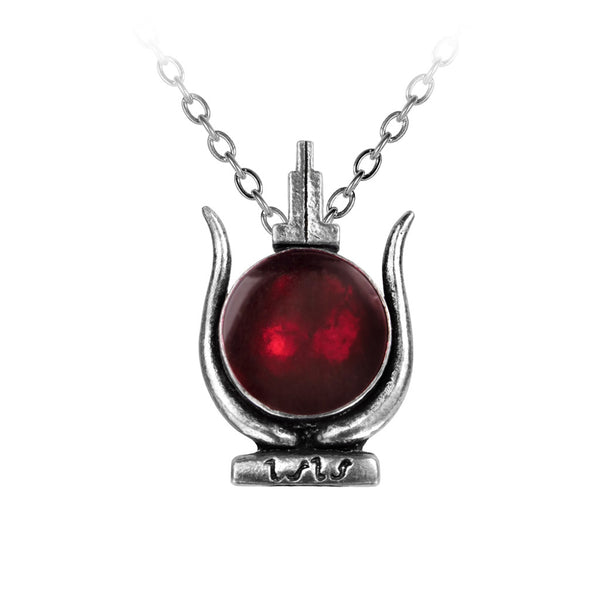 Alchemy Gothic P233  Cult of Aset Pendant Necklace King Goddess Red