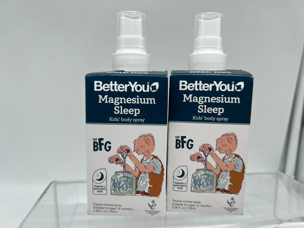 (2) BetterYou Magnesium Sleep Mineral spray Junior Supports Restful sleep 3.38o