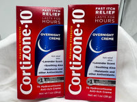 (2) Cortizone 10 Maximum Strenght Overnight Itch Relief Creme 1oz Lavender 2/25