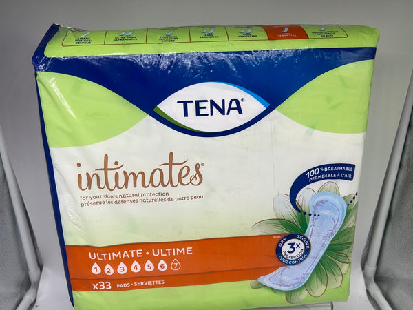 Tena Ultimate Absorbency Bladder Control Pads 33 Pads Incontinence